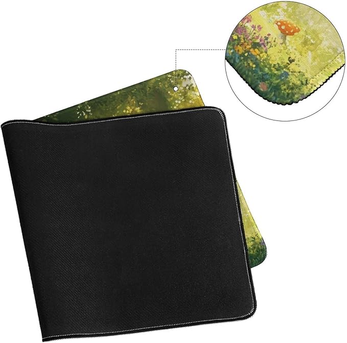 Cute Fox Mouse Pad, Large Extended Desk Mat 40×75cm (16''×30''), Forest Animal Gaming Mousepad with Non-Slip Rubber Base, Stitched Edges, Water-Resistant for Office Home