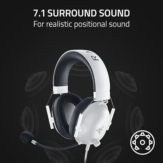 Razer BlackShark V2 X Gaming Headset: Special Edition - 50mm Drivers - Cardioid Mic - Comfortable Noise Isolating Earcups - for PC, Mac, PS5, Xbox One, Nintendo Switch via 3.5mm Audio Jack - White