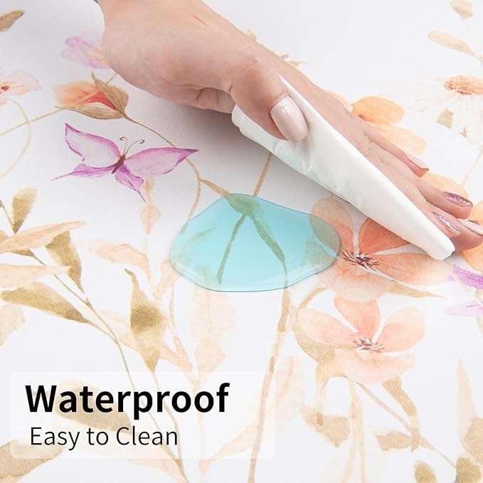 Colorful Star Large Mouse Pad, Floral Waterproof Office Desk Mat, Non-Slip Computer Gaming Mouse Pad, XXL PC Laptop Protector Pads, PU Leather Desk Writing Pads for Office Home, 31.5" x 15.7"