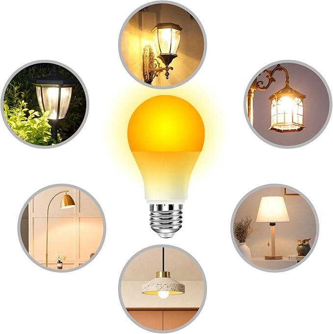 Neporal Amber Light Bulbs 9W, Soft Warm Sleep Light Bulbs 60W Equivalent, Blue Light Blocking Amber Night Light 1800K, Bedtime Light Bulb for Healthy Sleep,1Pack