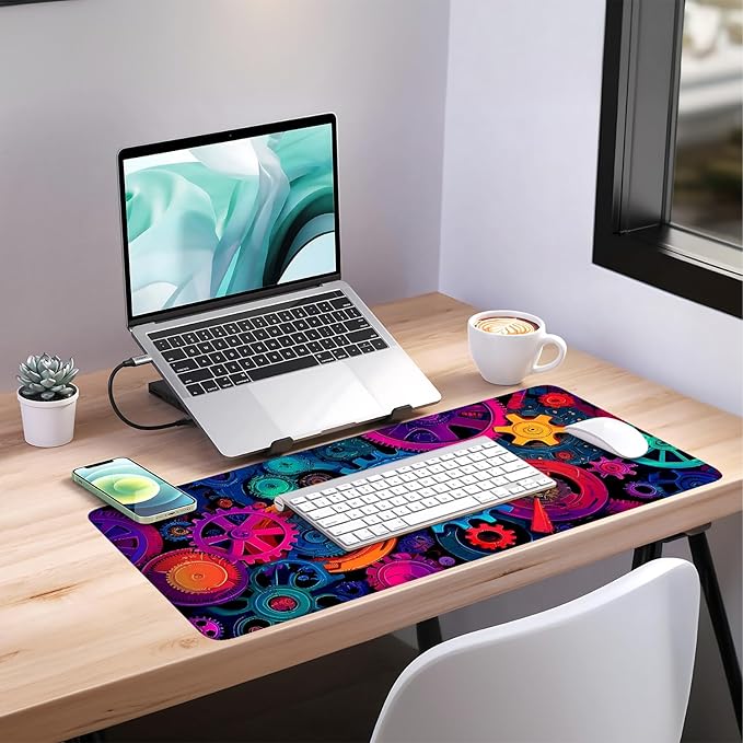 Bearing Extended Gaming Mouse Pad 35.4x15.7Inch Large Desk Mat Anti-Slip Rubber Base & Durable Stitched Edges for Gamers Smooth Mouse Writing Surface for Desk Office/Home