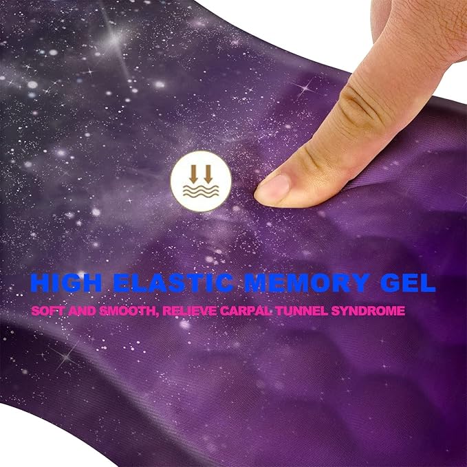 Mouse Pad Wrist Support, Ergonomic Mouse Pad with Massage Dot, Comfortable Computer Mouse Pad for Laptop, Wrist Rest Mousepad with Non-Slip PU Base for Office & Home, 12 x 8 in