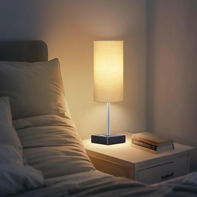 AVV Cordless Table Lamp with Dimmable, Rechargeable 3 Modes Battery Powered Bedside Lamp, Battery Operated Lamps for Night Stand, Touch Lamp for Bedroom, Living Room,15 Inch Linen 2PK