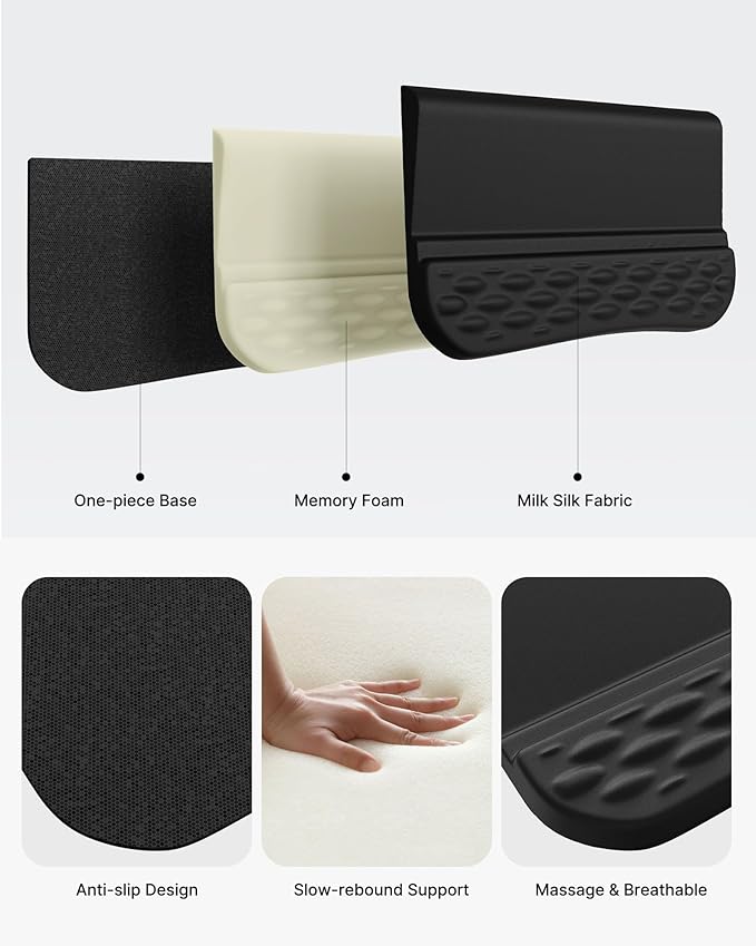 Keyboard Wrist Rest Stand for Desktop, 2 Angle Adjustment Ergonomic Computer Keyboard Stand Key Board Riser Holder with Wrist Support for Office, Home, Desk