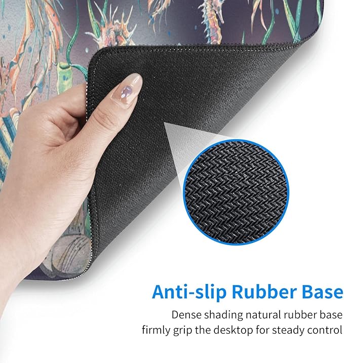 Jellyfish Mouse Pad XL Large Mousepad Non Slip Rubber Base Desk Mat for Laptop Computer Gaming 31.5" X 12"