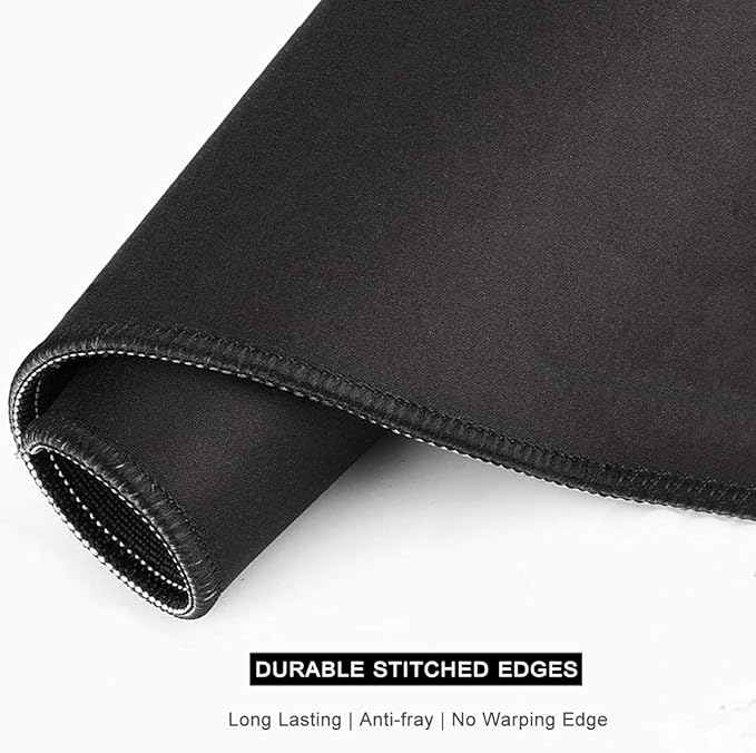 Auhoahsil Desk Mat, Ultra Large Mouse Pad, XXL Gaming Mousepad, Pretty Desk Pad, Big Extended Full Size Desktop Desk Matt for Keyboard, Laptop & Computer, 35.5 x 15.7 in, Black Marble