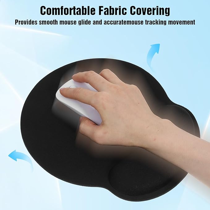 8PCS mouse pad with wrist support ergonomic mouse pad with wrist rest gel waterproof surface mouses pads wrists rest for desk Portable Comfortable Mousepad for Computer,Laptop,Non-Slip Base