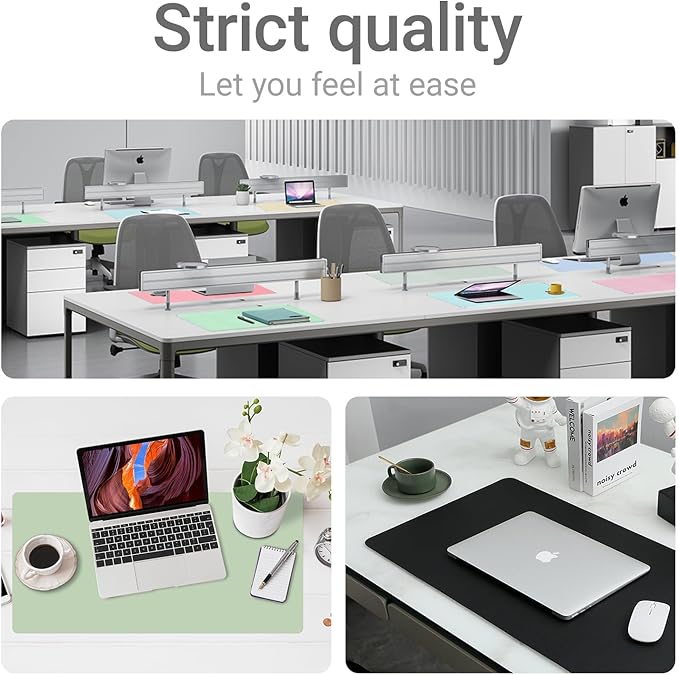 Boutilon Leather Desk Pad Protector,Non-Slip Mouse Pad,Laptop Desk Pad,Office Mouse Mat,Waterproof Leather Desk Blotter,Desk Writing Pad for Office and Home (XXXL-Pink,47"x 24")