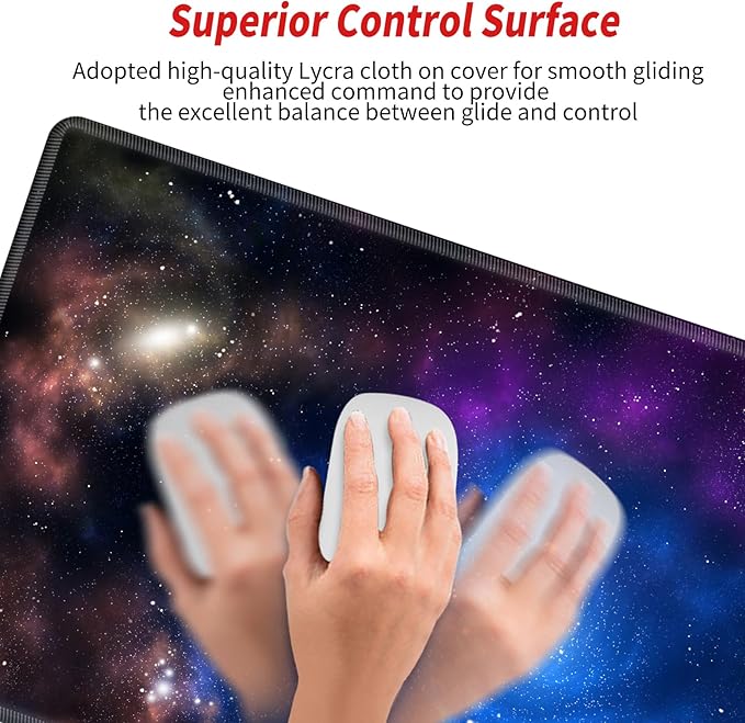 Galaxy Mouse Pad XXL Large Space Mousepad 24x12 Desk Mat Gaming Desk Pad Long Big Computer Mat Extended Mouse Mat for Wireless Mouse Non Slip Work Laptop