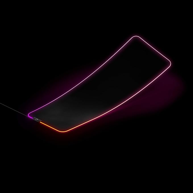 SteelSeries QcK Gaming Mouse Pad - XL RGB Prism Cloth - Sized to Cover Desks