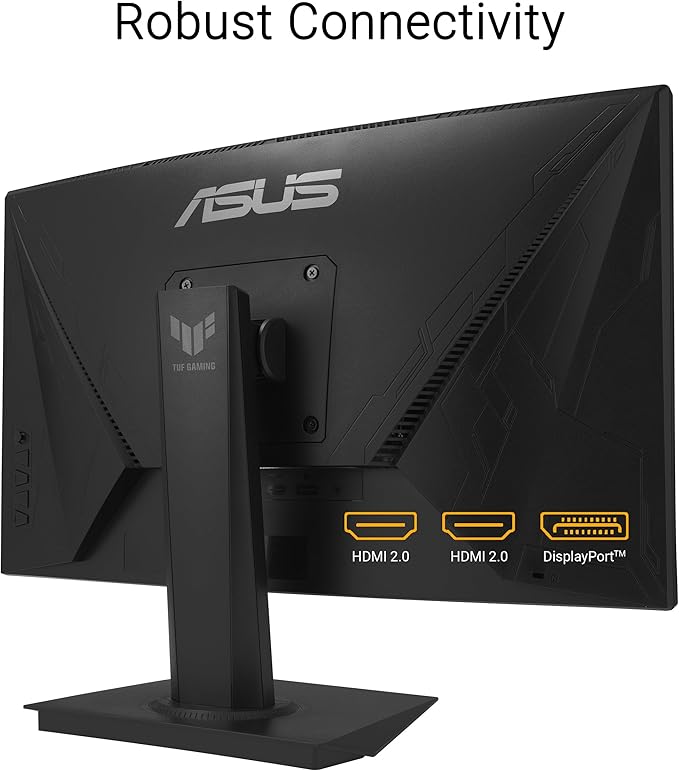 ASUS TUF Gaming 24” (23.6 inch viewable) Curved Monitor (VG24VQER) – FHD, 180Hz, 1ms, DCI-P3 90%, Extreme Low Motion Blur Sync, FreeSync, Shadow Boost, Eye Care, DisplayWidget Center, 3yr Warranty