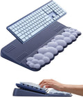 Vaydeer Wrist Rest and Keyboard Stand, Computer Wrist Support Pad Soft Memory Foam, Ergonomic Cloud Keyboard Riser Holder Lifter Tilted Wrist Cushion for Desk, Palm Hand Typing for Office Home Gaming