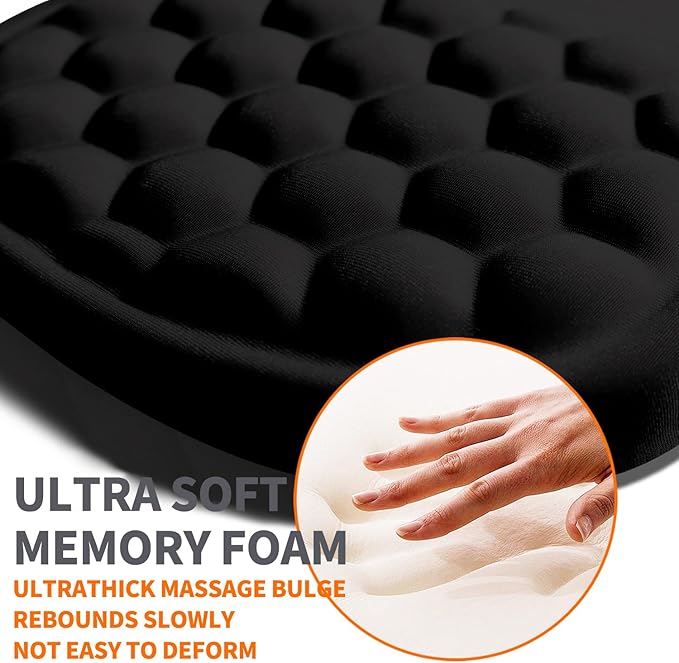 Ergonomic Joint Wrist Support Mouse Pad with Memory Foam Cushion Massage Bump, Carpal Tunnel Mousepad Slope Design for Wrist Rest, 11.8x7.9 in, But Did You Document It