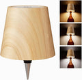 Wireless Bottle Lamp, Wireless Bottle Lamp Shade with 3 Color Temperature, Rechargeable Stepless Dimming LED Wine Bottle Lights for Any Bottle, Desk Lamp for Bedroom Restaurant Bar (Log Color)