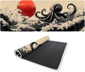 Octopus Gaming Mouse Pad Large Desk Mat Waves Japanese Ink Sea Monster Mousepad Computer Keyboard Pad Mouse Mat Laptop Mat 31.5 x 11.8 Mouse Pads for Desk Home Office Gaming