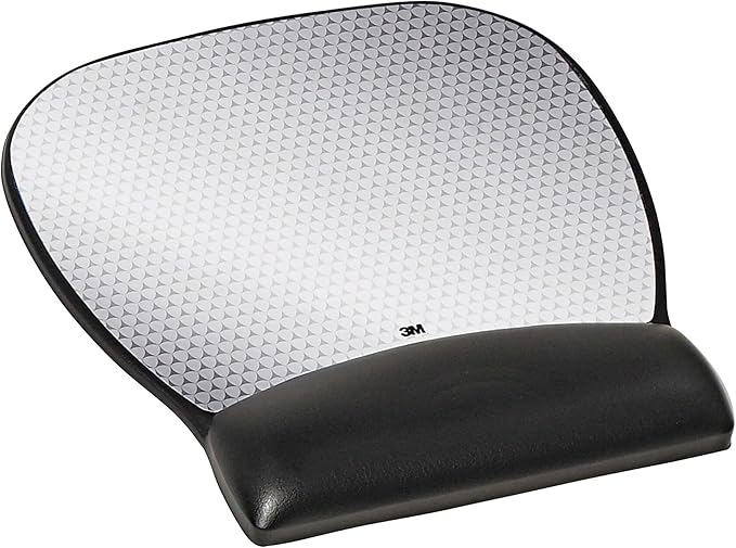 3M Precise Mouse Pad with Gel Wrist Rest, Soothing Gel Comfort with Durable, Easy to Clean Leatherette Cover, Optical Mouse Performance, 9.2" x 8.7", Black (MW310LE)
