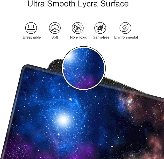 Galaxy Mouse Pad XXL Large Space Mousepad 24x12 Desk Mat Gaming Desk Pad Long Big Computer Mat Extended Mouse Mat for Wireless Mouse Non Slip Work Laptop