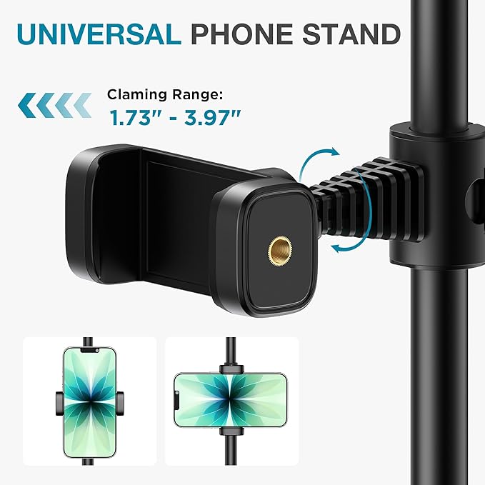 InnoGear Zoom Lighting for Computer, 50 Light Modes Video Conference Lighting with Phone Holder Cell Phone Selfie Lights Desk Webcam Ring Light with Stand for Camera Video Recording Podcast Streaming