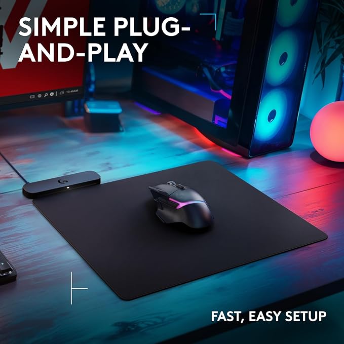 Logitech G502 X Lightspeed Wireless Gaming Mouse + Powerplay 2 Wireless Charging Mouse Pad Bundle - Black