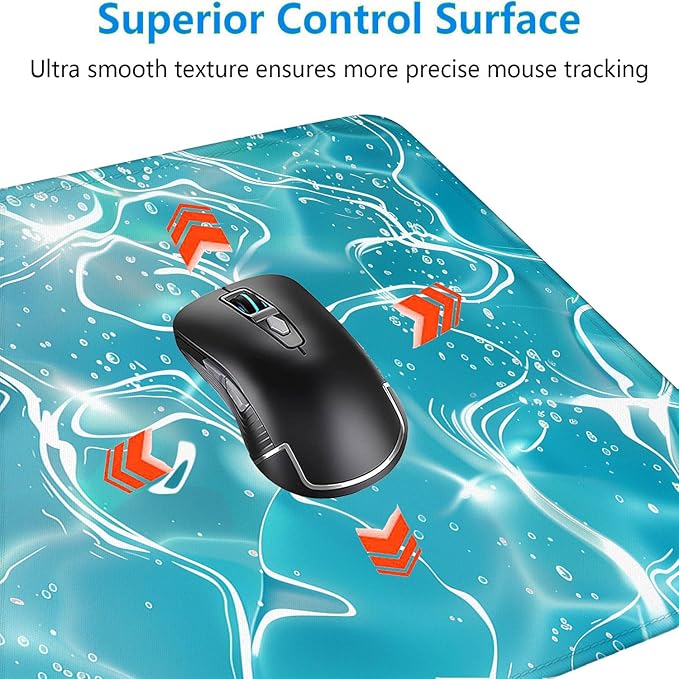 Anime Wave Desk Mat Gaming Mouse Pad Blue Ocean Waves Water Mousepad XL Large Gaming Mouse Pad Laptop Keyboard Mat Desk Pad Office Home Decor for Women Girl 31.5"x11.8"