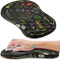 Hokafenle Ergonomic Mouse Pad Wrist Support, Wrist Rest Mousepad for Carpal Tunnel with Integrated Memory Foam Slope Massage Bulge (11.8x7.9 inch,Flowers)