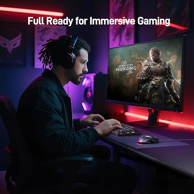 acer Wired Gaming Mouse, 12,800 DPI RGB Ergonomic Computer Mouse with Optical Sensor, 8 Programmable Buttons, 12 Backlit Modes, Software for DIY Keybinds, Rapid Fire, USB Gaming Mice for Laptop, PC