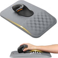ProtoArc Ergonomic Mouse Pad with Wrist Rest, MP50 Mousepad with Massage Design, Soft Memory Foam and Non-Slip PU Base for Desk, Home, Office, 12x8 Inches, Gray
