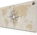 Office Desk Pad Compass Big Desk Mat, Gaming Mouse Pads Long Mousepad, Keyboard Pad Waterproof Non-Slip Rubber Base, 35.4 X 15.7 inch for Work/Game/Office/Home Old World Map Nautical Compass