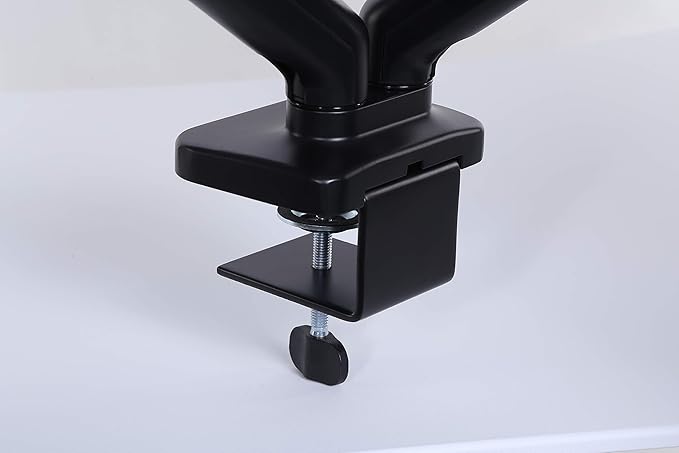 ApexDesk Dual Monitor Arm Desk Mount – Adjustable Height Gas Spring – VESA Mount with C Clamp & Mounting Base – Computer Monitor Stand for Screen up to 32 inch – Holds up to 20 lbs., Black (DMM-24)