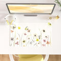 Colorful Star Large Mouse Pad, Watercolor Floral Desk Mat Office Supplies, Waterproof PU Leather Gaming Mousepad for Women Girls, Butterflies Desk Pad Home Office Décor Accessories 23.6" x 13.8"