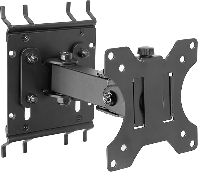 VIVO Articulating Single Monitor Pegboard Mount with Arm, Fits Screens up to 32 inches and Peg Boards up to 0.25 inches Thick with 1 inch Hole Spacing, Black, MOUNT-PB2A