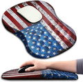 Hokafenle Ergonomic Mouse Pad Wrist Support with Massage Design, Wrist Rest Mousepad with Memory Foam&Non-Slip PU Base, Mouse Pads for Wireless Mouse & Desk (12x8 inch,USA Flag)