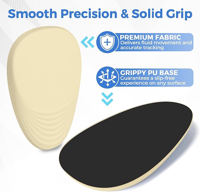 Ergonomic Mouse Pad with Wrist Support, Memory Foam Wrist Rest for Pain Relief & Carpal Tunnel, Non-Slip Base for Office, Computer, PC, Laptop (12x8x1.2inch, Light Yellow)