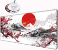 Large Mouse Pad Japanese Cherry Blossom Desk Pad Gaming Mousepad XXL Desk Mat 31.5''X15.75'' Computer Mat Extended Big Mouse Mat for Desktop Office Work Girl Women