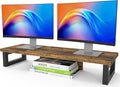  WESTREE Dual Monitor Stand Riser – Wood and Steel