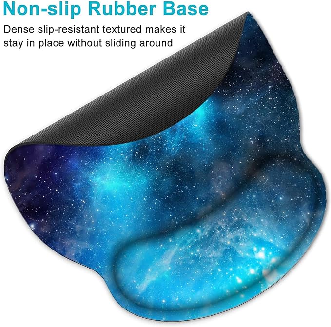 Keyboard Wrist Rest and Mouse Pad, Ergonomic Memory Foam Mouse Pad Wrist Support, Non-Slip Mouse Pad and Keyboard Wrist Support, Comfortable Mousepad with Wrist Rest for Game, Office