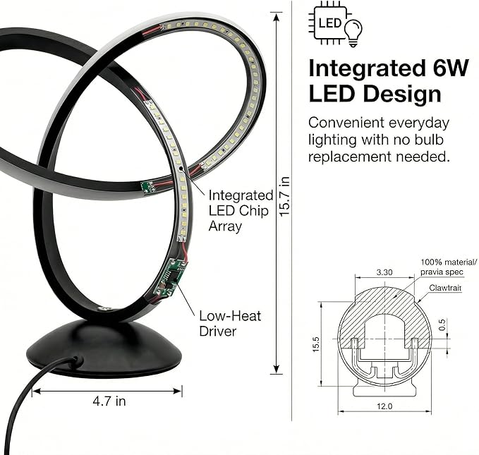 RGB Bedside Lamp with Remote,13 Color Changing Spiral Table Lamp, Dimmable LED Night Light with 3 Warm White Levels for Bedroom, Living Room,Nightstand,Black