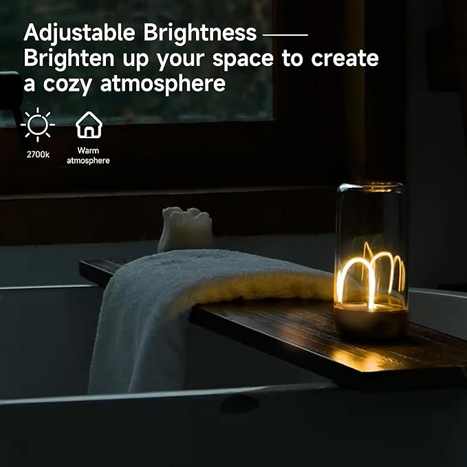 AUGE LIGHT Mini Minimalist Table Lamp Cordless Lamp Rechargeable Table Lamp Portable Nightstand Lamps Desk Lamps for Home Office Unique Ambient Light Mood Lighting for Desk Decor Beside(Golden)