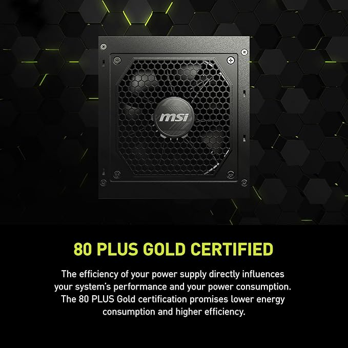MSI MAG A850GL PCIE5, Fully Modular Compact Gaming 850W Power Supply, 80+ Gold, ATX 3.1 & PCIe 5.1 Ready, Native Dual-Color 12V-2x6 Cable, 10 Year Warranty