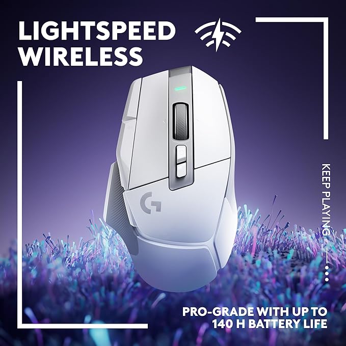 Logitech G502 X Lighstspeed Wireless Gaming Mouse + 10th Anniversary Mousepad Bundle - White