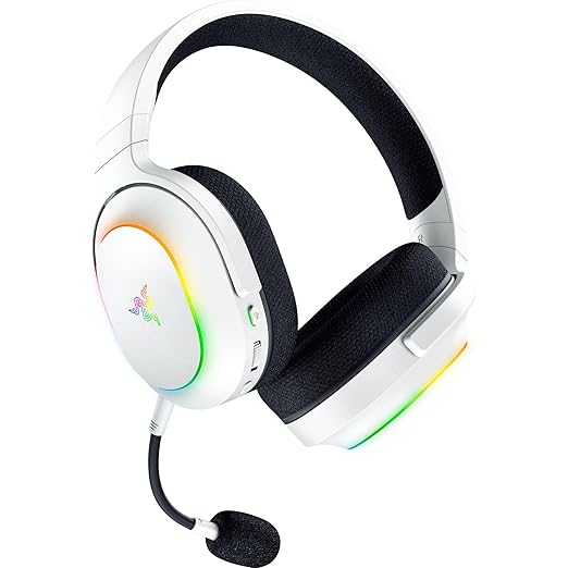 Razer Barracuda X Chroma Wireless Gaming Headset: 2.4GHz Wireless & Bluetooth - Lightweight - Chroma RGB - 40mm Drivers - Cardioid Mic - 70 Hr Battery - for PC, Mac, PS5, Switch 2, Smartphone - White