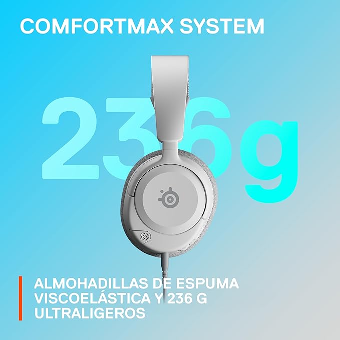 SteelSeries Arctis Nova 1P Multi-System Gaming Headset — Hi-Fi Drivers — 360° Spatial Audio — Comfort Design — Durable — Lightweight — Noise-Cancelling Mic — PS5/PS4, PC, Xbox, Switch - White