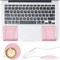 VAGAU Wrist Rests for Laptop, Wrist Support for Keyboard and Mouse, Ergonomic Memory Foam Wrist Pads for Laptop, Office, Computer, Comfortable Typing Support (Pink)