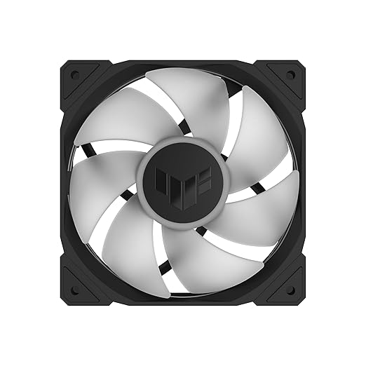 ASUS TUF Gaming TR120 ARGB Fan - Black - Triple Pack Higher Cooling Performance Extra-Thick 28mm Fan Frame, Exclusive Double-Layered LED Matrix Design with 16 Addressable RGB LEDs, Aura Sync