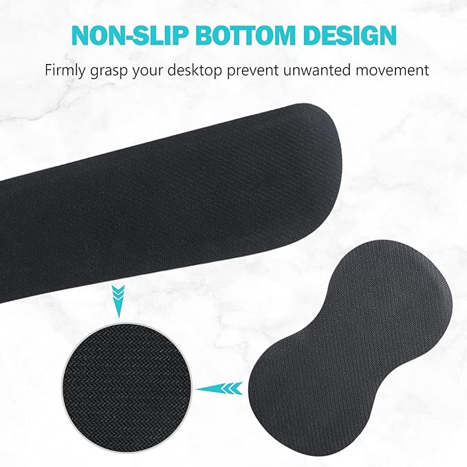 AIMSA Keyboard Wrist Rest Support + Mouse Pad + Mouse Wrist Rest + Coaster, Ergonomic Memory Foam Anti-Slip Rubber Base 4 PCS Set Easy Typing Pain Relief, Forest Moon Sky