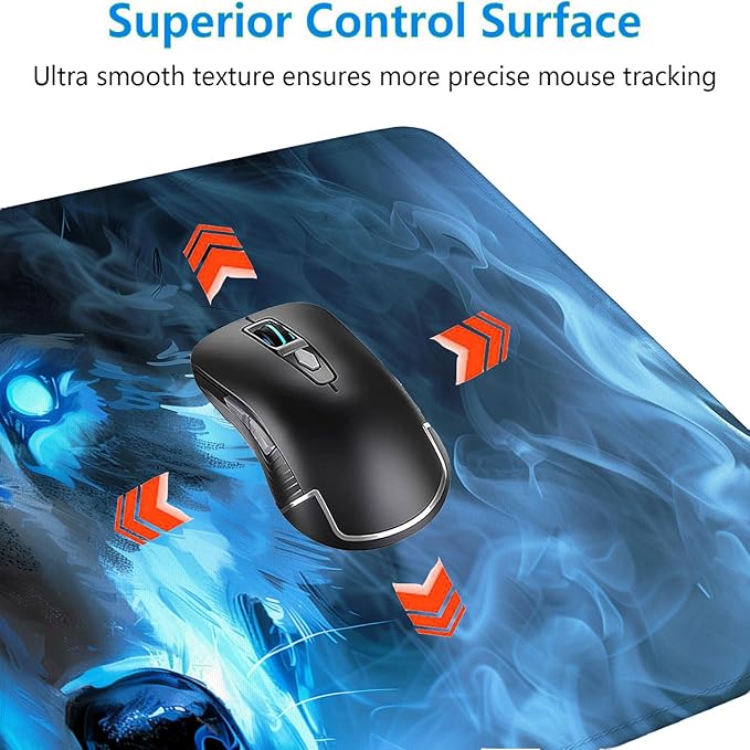 Wolf Gaming Mouse Pad Misty Wolf Blue Eye Cool Animal XL Mouse Pad Large Mousepad Extended Laptop Keyboard Mat Gaming Desk Pad Mouse Mat 31.5"x11.8" Office Computer Keyboard Laptop Home