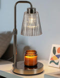 Candle Warmer Lamp with Timer, Adjustable Height Candle Warmer, Dimmable, Home Decor, Wax Warmer Lamp for Jar Candles with 2 Bulbs, Gray