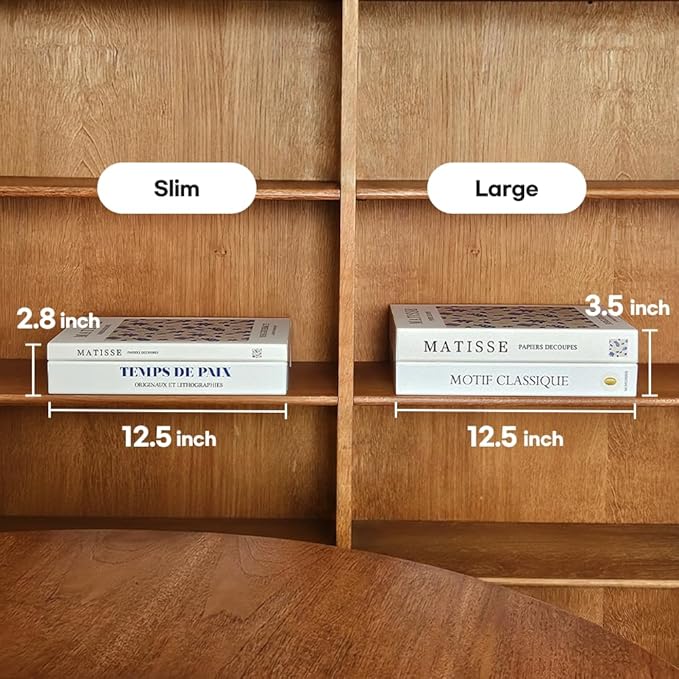 Decorative Cable Management Box - Book Shape Cord Organizer Box with Magnetic Closure for Home & Office (GoghMonet, Slim)
