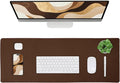 ALOANES Waterproof Mouse Pad with Durable Stitched Edge, Large Gaming Keyboard Pad, Non-Slip Rubber Base Mouse Mat, Extended Desk pad for Gamer, Office & Home, Brown Mousepad 27.6"x11.8"x0.12"