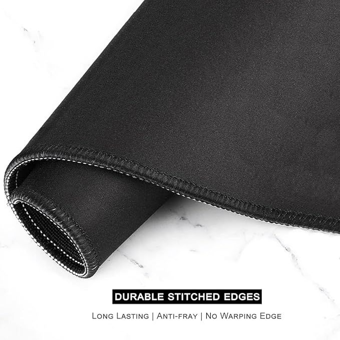 Auhoahsil Desk Pad, XL Extended Large Gaming Mouse Pad 31.5 x 11.8 Inch, Waterproof Mousepad with Stitched Edges, Non-Slip Computer Keyboard Laptop Mat for Women Men Office Work, Silent Night Flowers